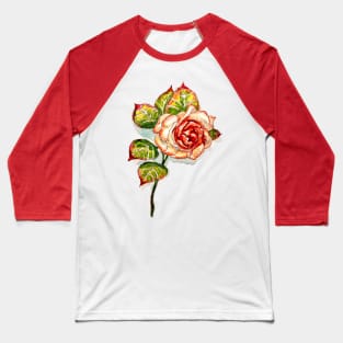 Watercolor Rose Baseball T-Shirt